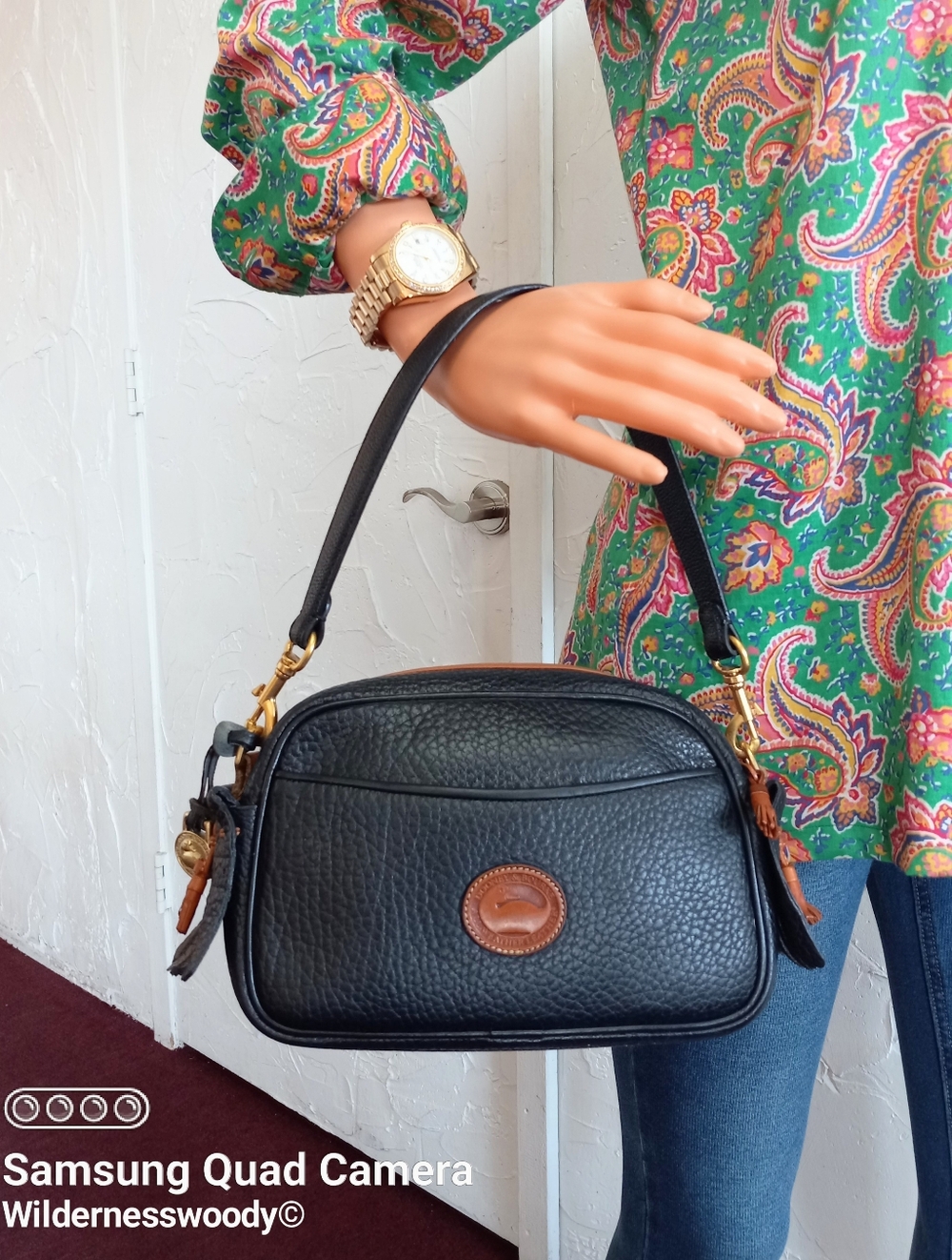Dooney & Bourke Vintage AWL, Kilty Bag, Navy Blue, 1995-1996